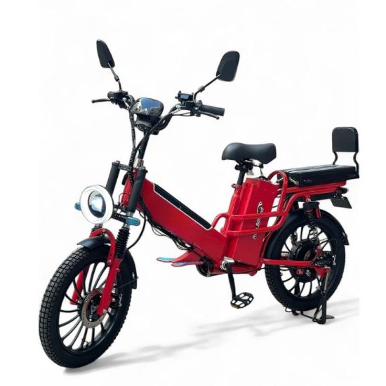 صورة دراجة كهربائية رياضية بمقعدين ومرايا جانبية عريضة